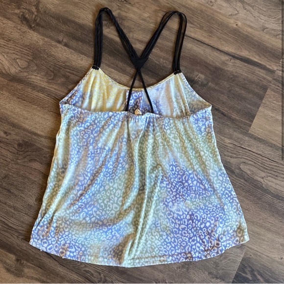 Multicolor Leopard Print Faded tank top cami - Picture 1 of 8
